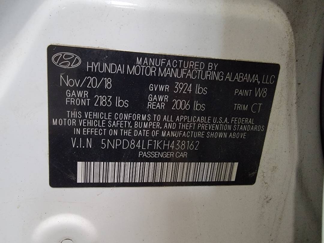 2019 HYUNDAI ELANTRA — 83428 Miles — Lot 75083473 — Main - Marhaba Auctions Used Cars - Image 9