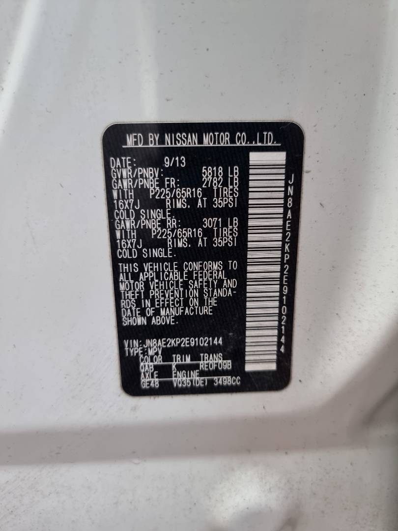 2014 NISSAN QUEST — 110944 Miles — Lot 102144 — Ind. 12 - Marhaba Auctions Used Cars - Image 8