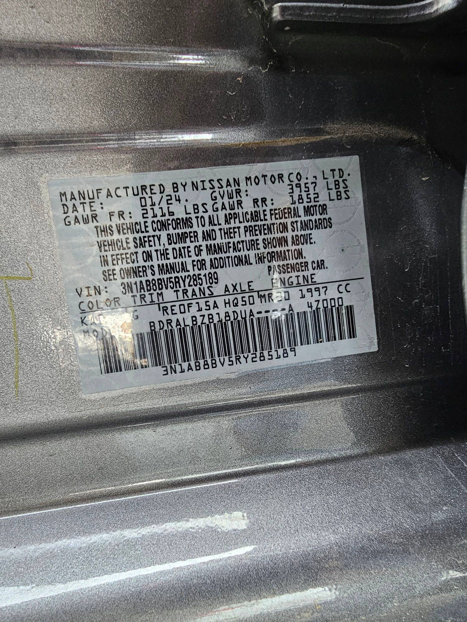 2024 NISSAN SENTRA — 23911 Miles — Lot V5RY285189 — Souq - Marhaba Auctions Used Cars - Image 9