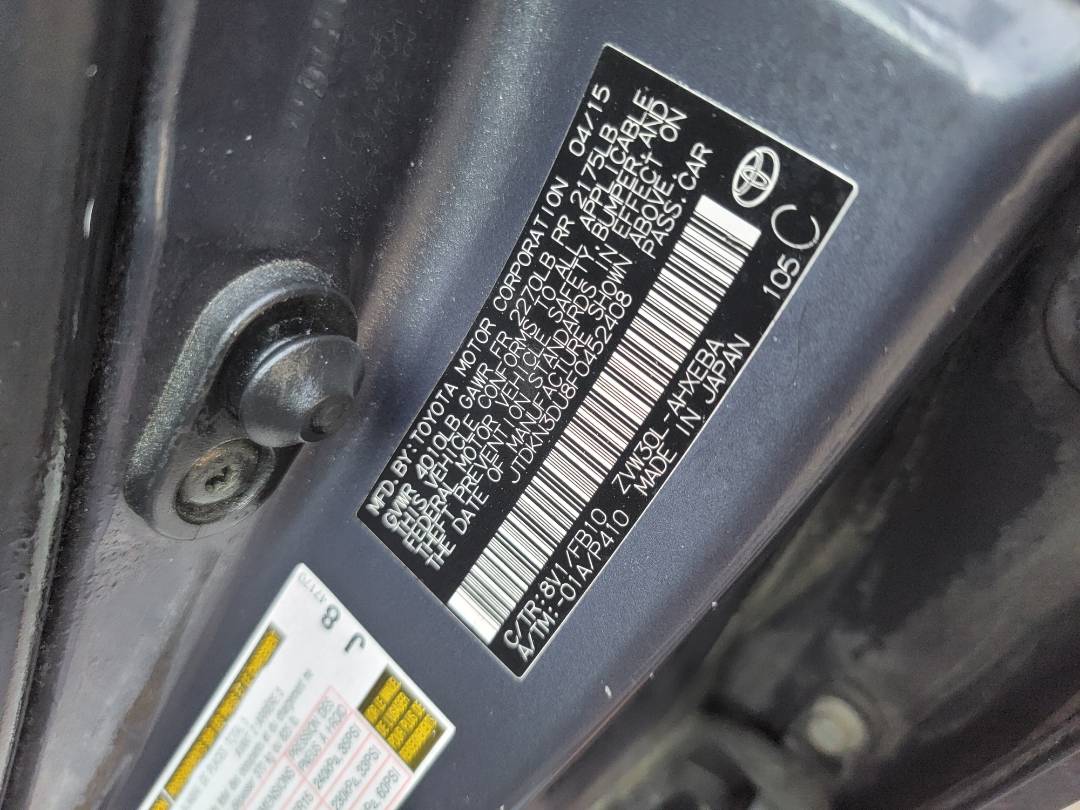 2015 TOYOTA PRIUS — 243646 Miles — Lot F0452408 — Main - Marhaba Auctions Used Cars - Image 8