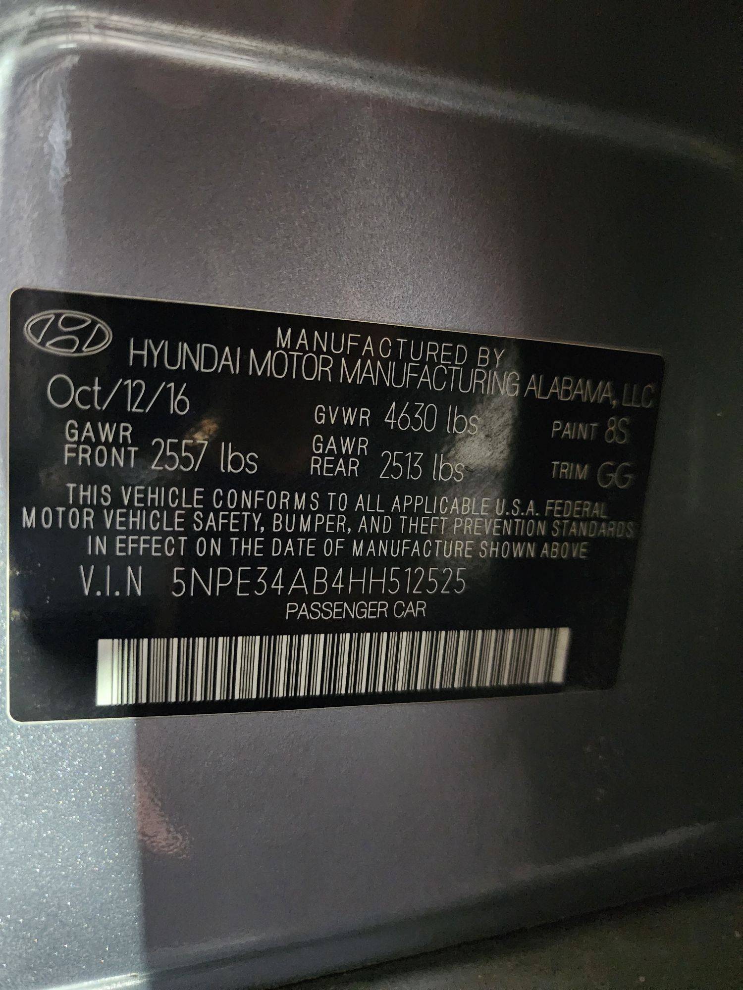 2017 HYUNDAI SONATA SPORT — 146703 Miles — Lot 56840455 — Al Quoz - Marhaba Auctions Used Cars - Image 10