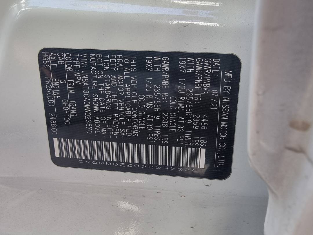 NISSAN ROGUE 2021 - Marhaba Auction Used Cars - Image 9