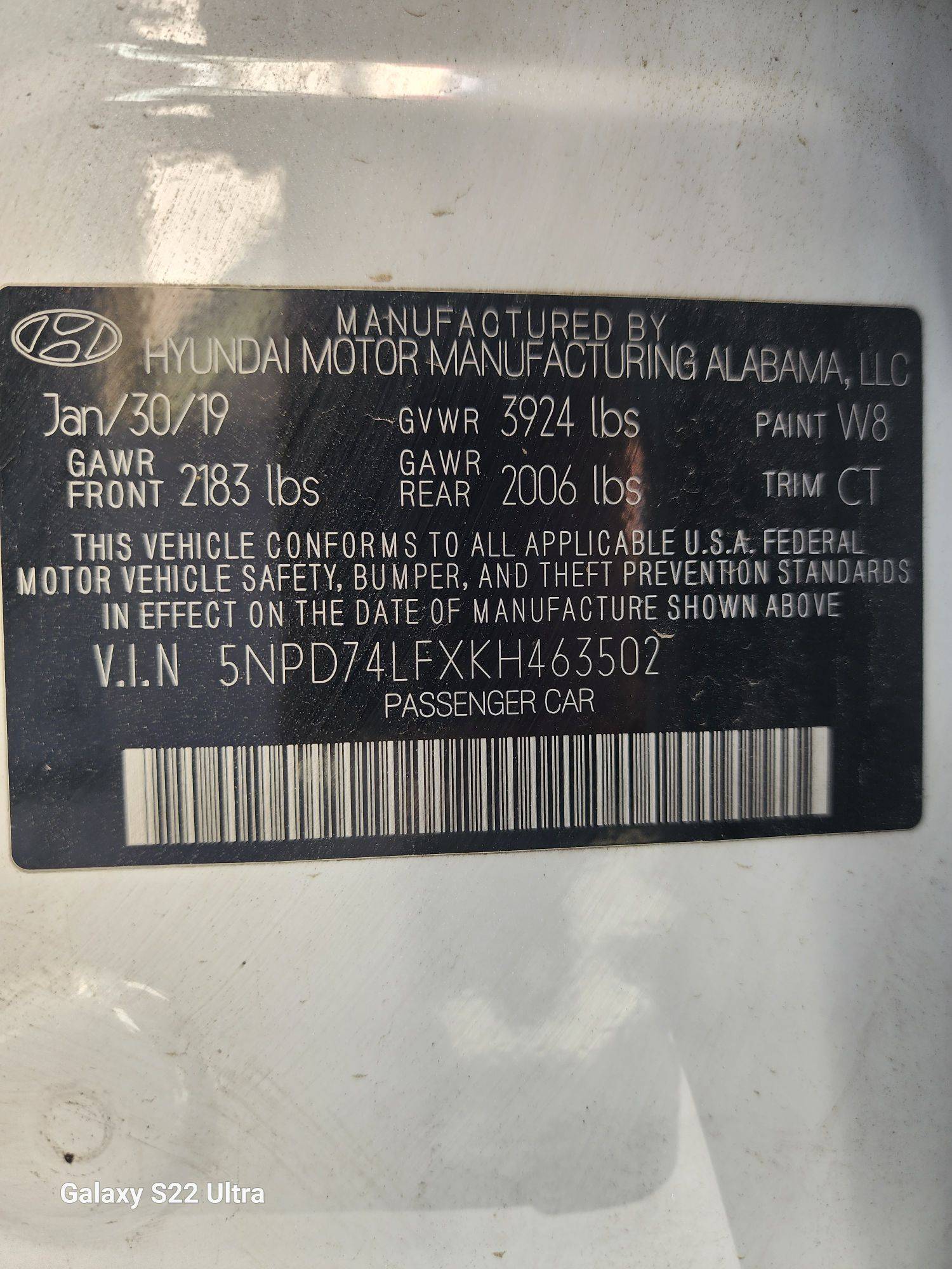 2019 HYUNDAI ELANTRA — 126910 Miles — Lot 73281543 - Marhaba Auctions Used Cars - Image 7