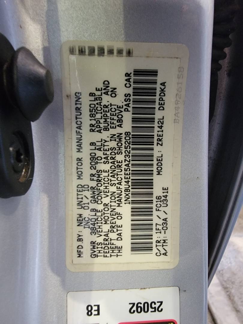 2010 TOYOTA COROLLA — 120902 Miles — Lot Z325208 — Main - Marhaba Auctions Used Cars - Image 9
