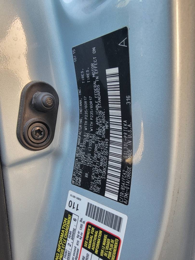 2015 TOYOTA SIENNA — 161145 Miles — Lot C5FS674949 — Main - Marhaba Auctions Used Cars - Image 10