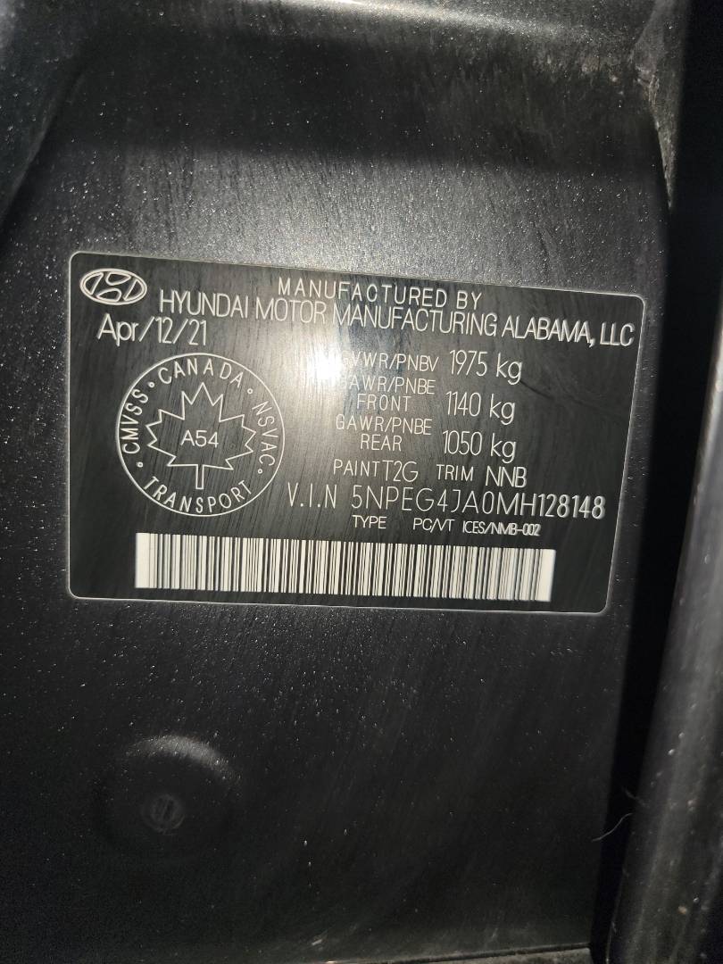 2021 HYUNDAI SONATA — 85185 KM — Lot 50845014 — Main - Marhaba Auctions Used Cars - Image 10