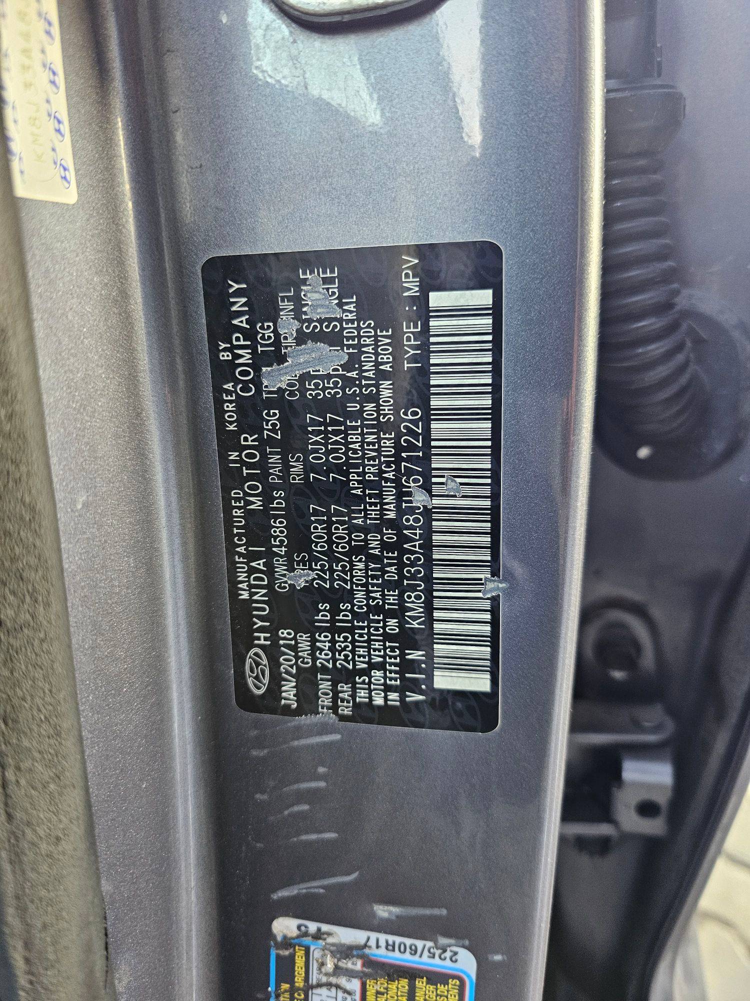 2018 HYUNDAI TUCSON — 130538 Miles — Lot 8JU671226 — Souq - Marhaba Auctions Used Cars - Image 9