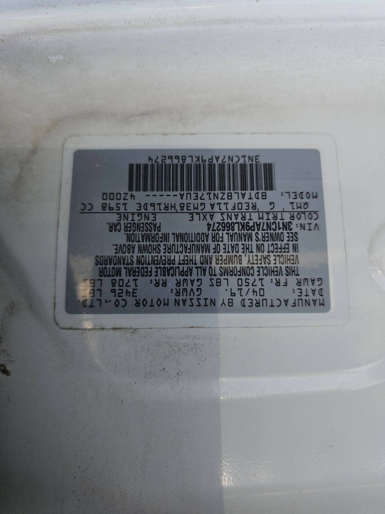 2019 NISSAN VERSA — 125428 Miles — Lot 866274 — Souq - Marhaba Auctions Used Cars - Image 9
