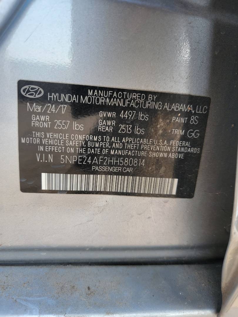 2017 HYUNDAI SONATA — 158327 Miles — Lot 32854 — Main - Marhaba Auctions Used Cars - Image 10