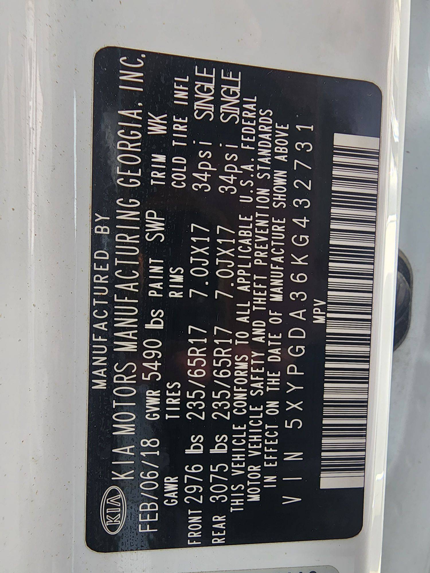 KIA SORENTO 2019 - Marhaba Auction Used Cars - Image 10