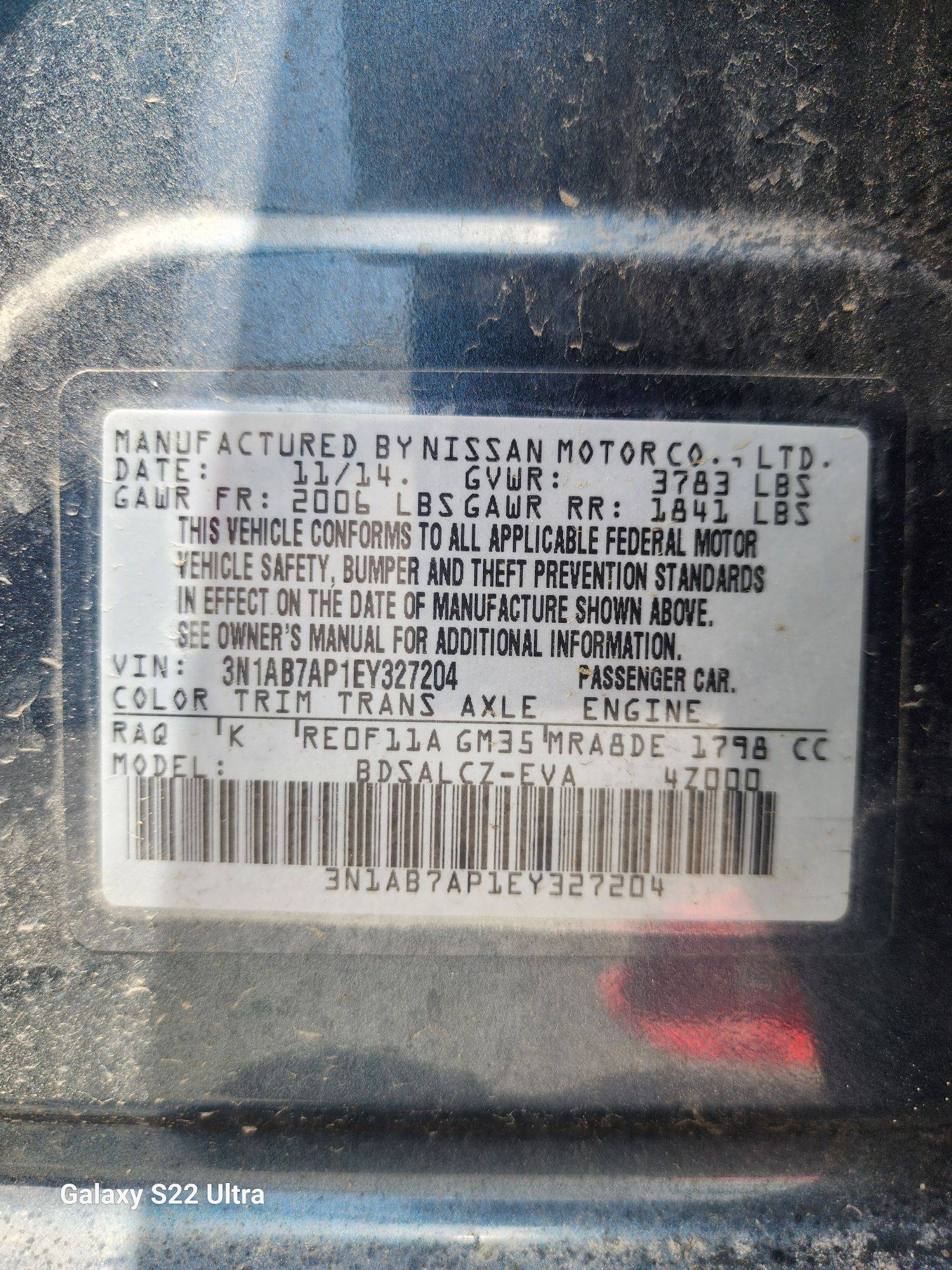 2014 NISSAN SENTRA — 108834 KM — Lot 38264691 - Marhaba Auctions Used Cars - Image 7