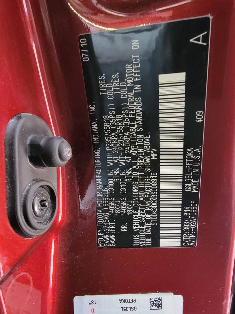 2011 TOYOTA SIENNA — 279799 Miles — Lot XBS008916 — Main - Marhaba Auctions Used Cars - Image 11