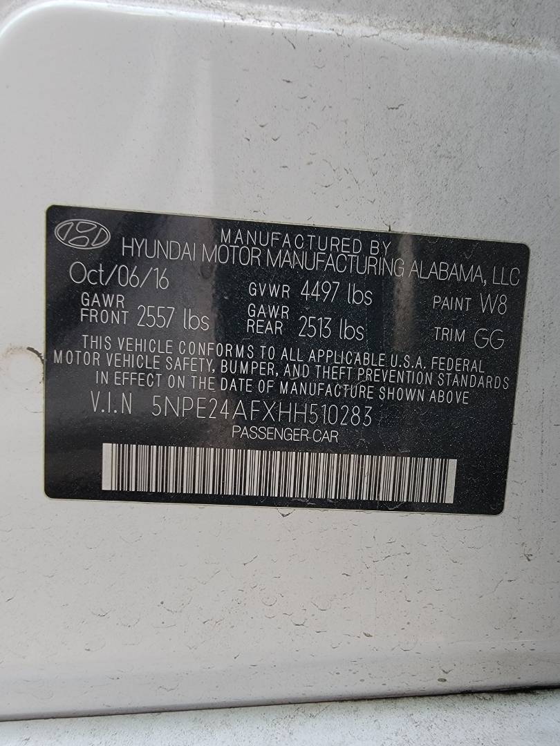 2017 HYUNDAI SONATA — 111652 Miles — Lot H510283 — Main - Marhaba Auctions Used Cars - Image 11