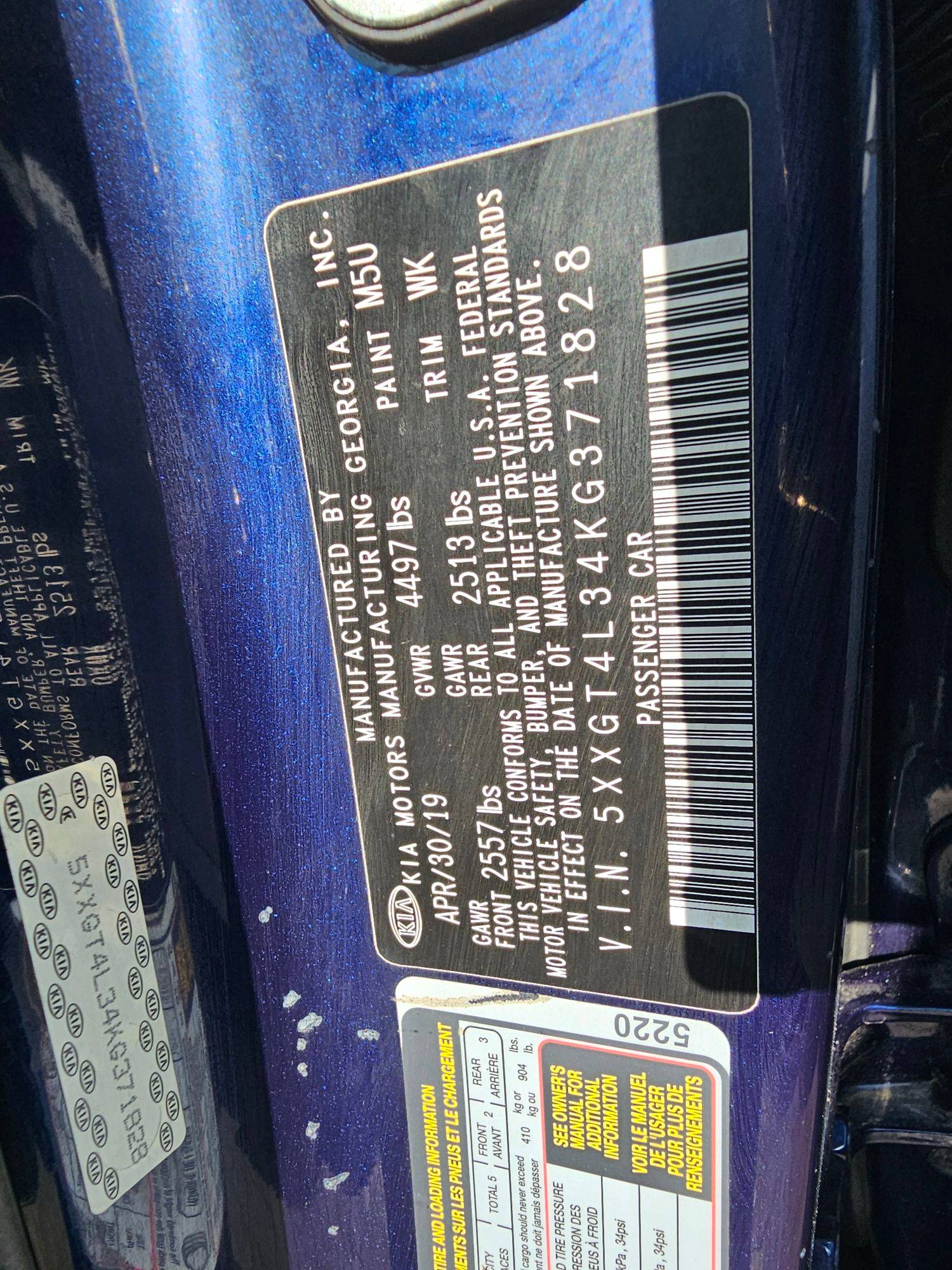 KIA OPTIMA 2019 - Marhaba Auction Used Cars - Image 10