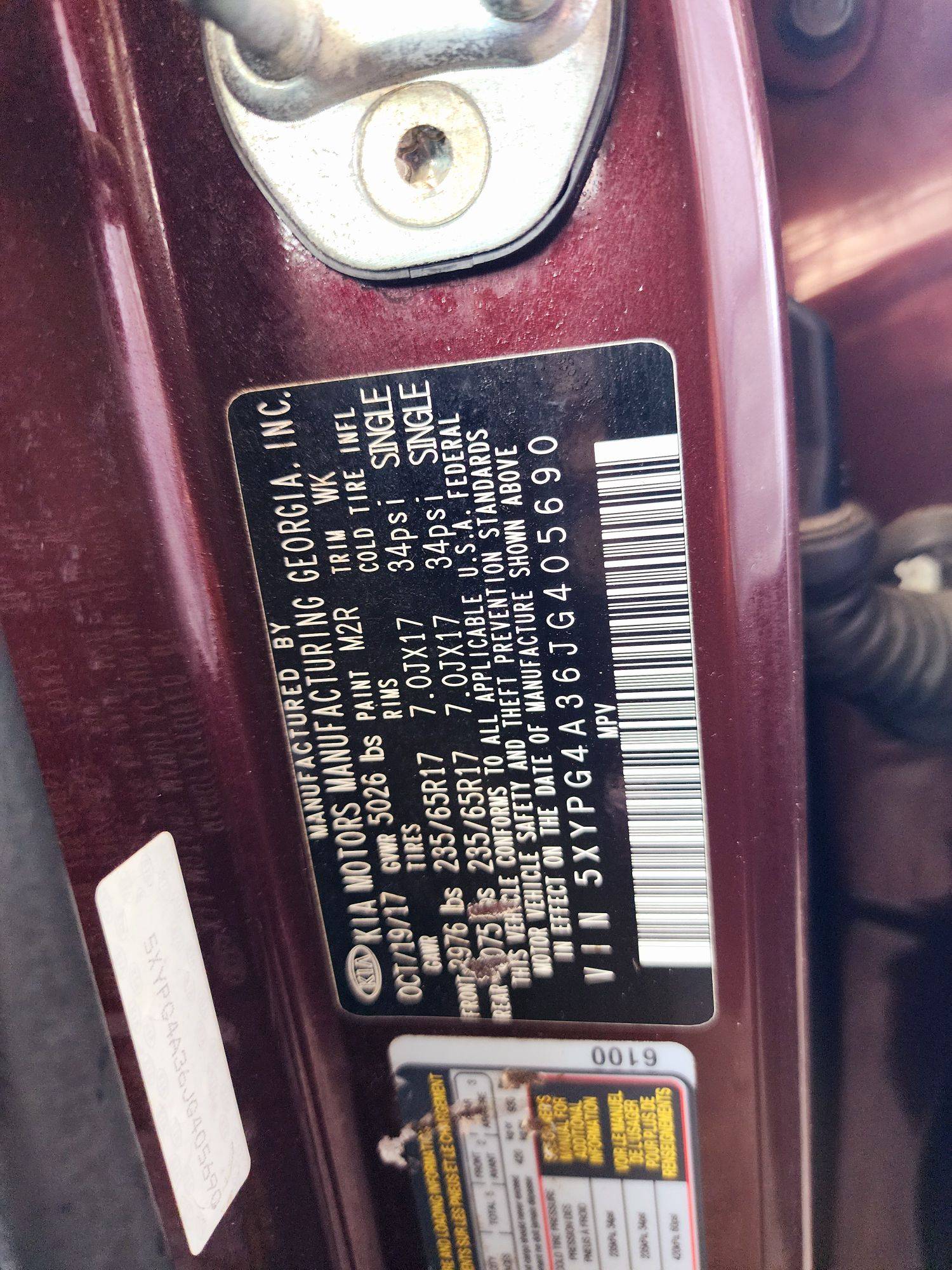 KIA SORENTO 2018 - Marhaba Auction Used Cars - Image 9