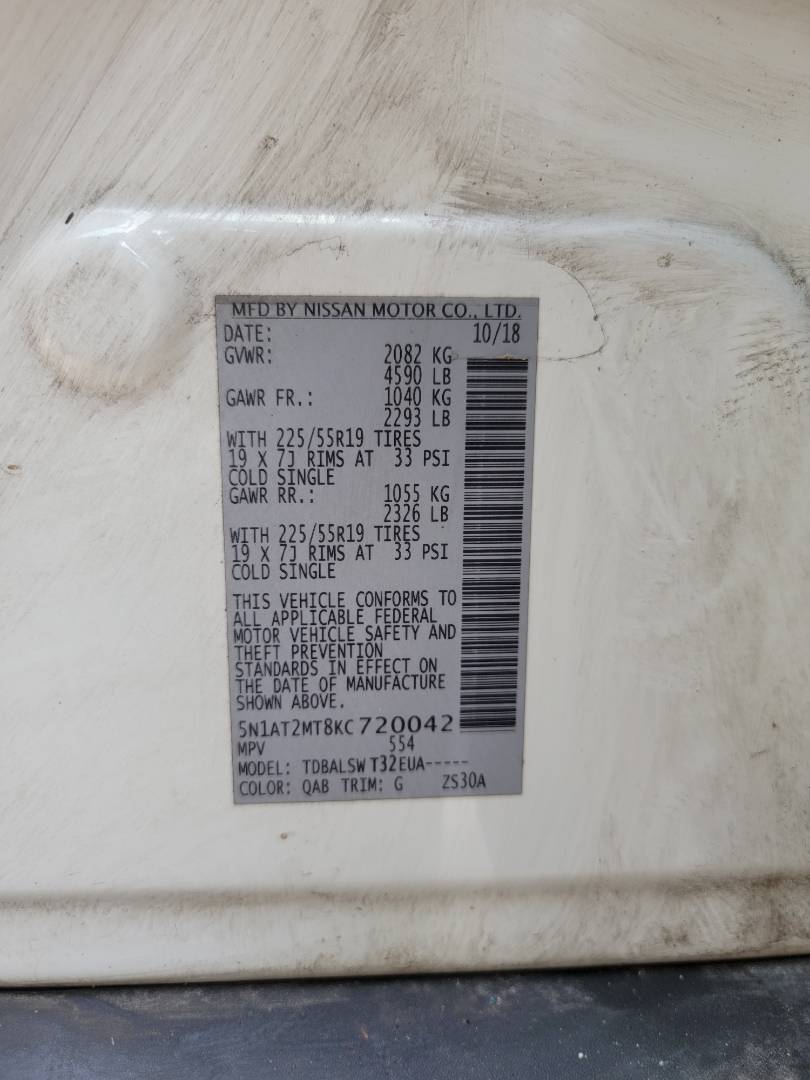2019 NISSAN ROGUE — 88884 Miles — Lot C720042 — Main - Marhaba Auctions Used Cars - Image 11