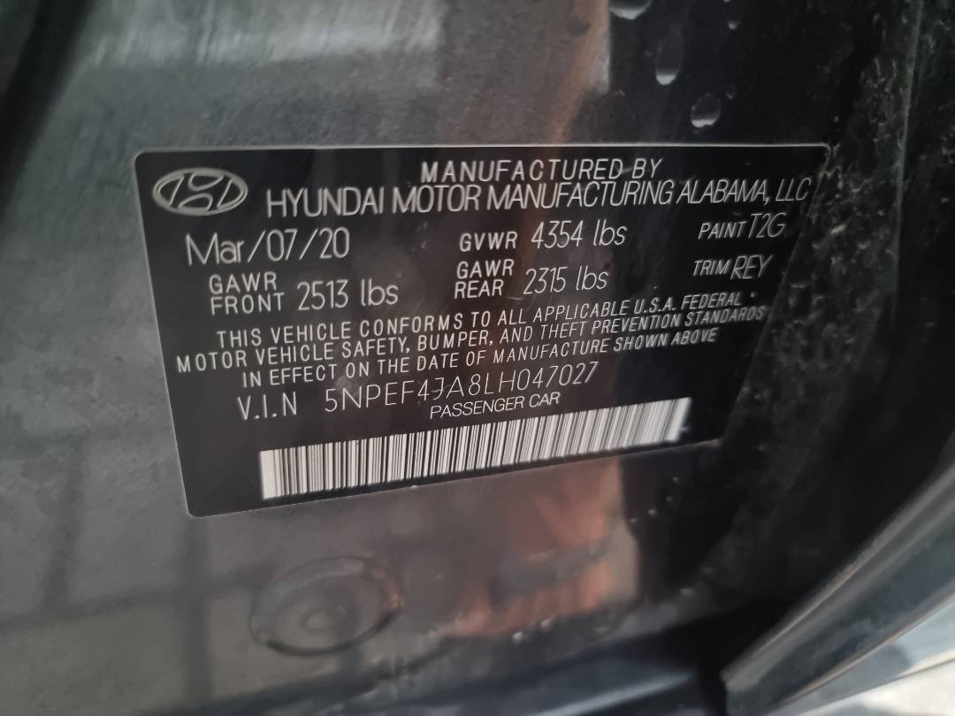 HYUNDAI SONATA 2020 - Marhaba Auction Used Cars - Image 8