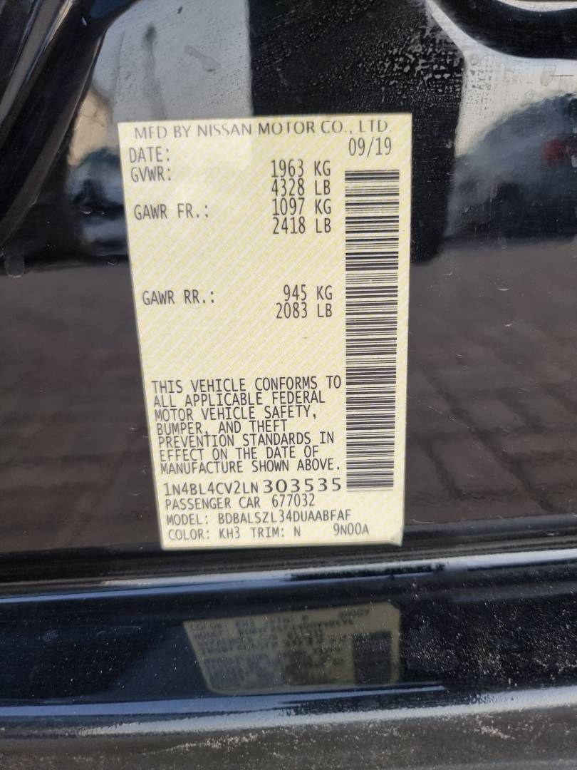 2020 NISSAN ALTIMA — 70678 Miles — Lot N303535 — Main - Marhaba Auctions Used Cars - Image 9