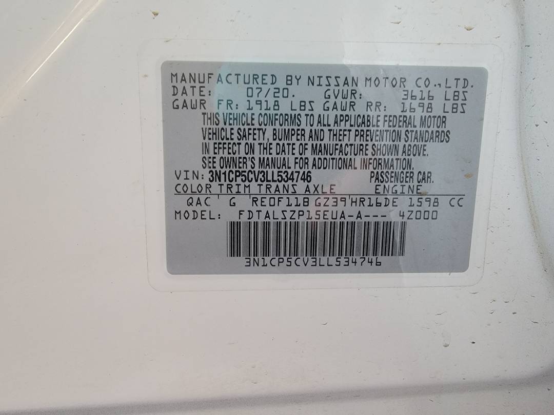 2020 NISSAN KICKS — 65033 Miles — Lot L534746 — Main - Marhaba Auctions Used Cars - Image 8