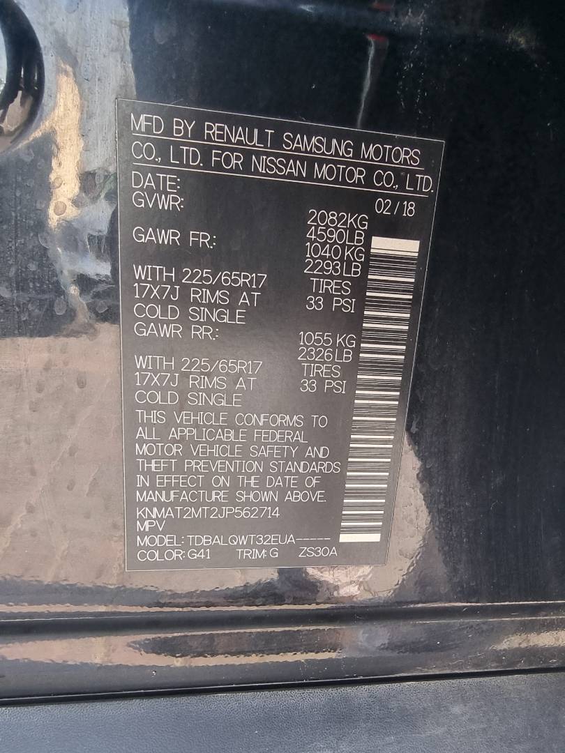 2018 NISSAN ROGUE — 134771 Miles — Lot P562714 — Souq - Marhaba Auctions Used Cars - Image 8