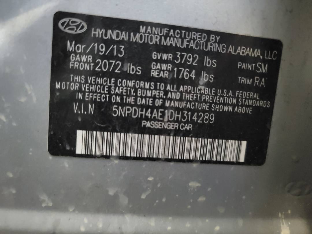 2013 HYUNDAI ELANTRA — 181851 Miles — Lot 314289 - Marhaba Auctions Used Cars - Image 10