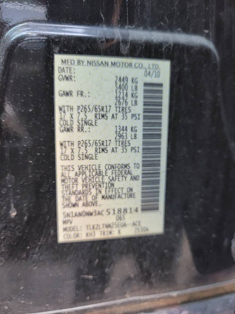2010 NISSAN XTERRA — 151791 Miles — Lot 79082804 — Main - Marhaba Auctions Used Cars - Image 10