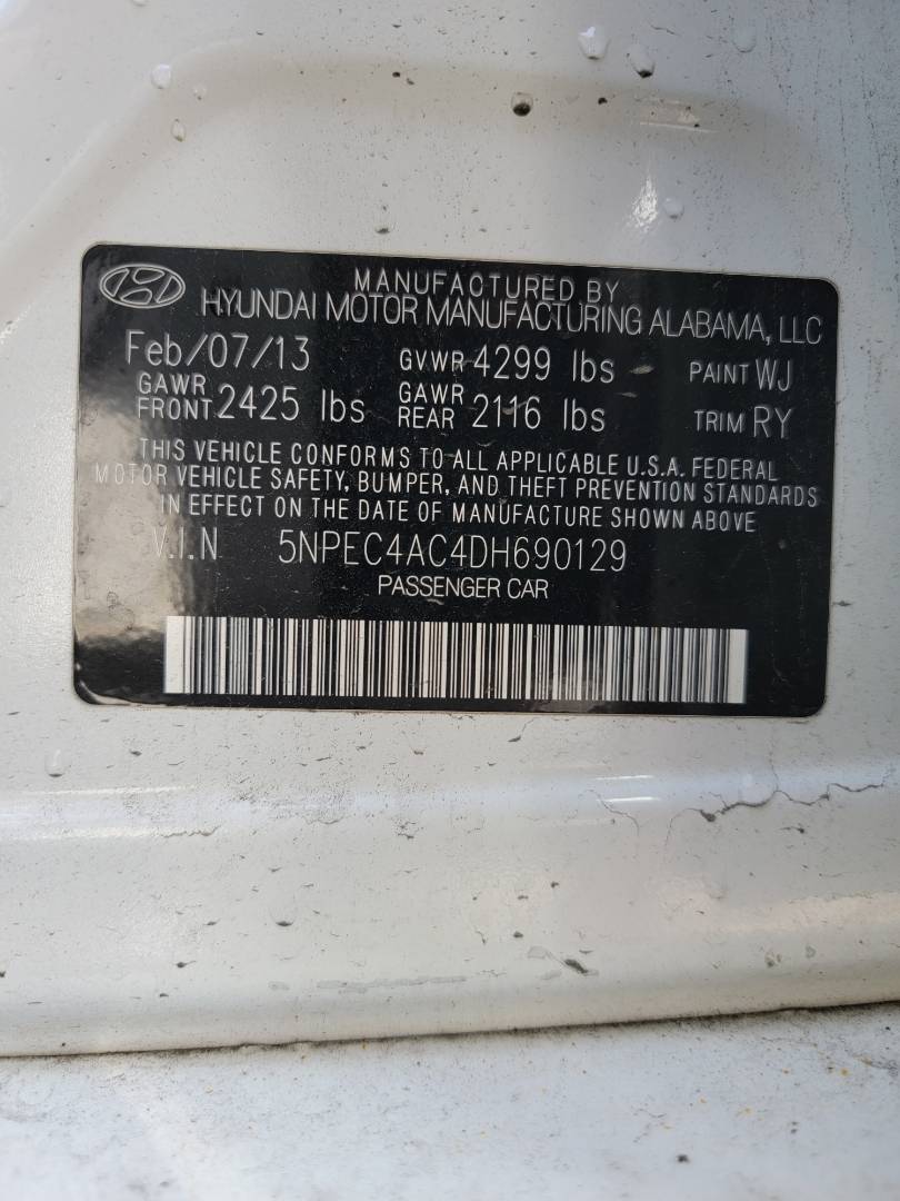 2013 HYUNDAI SONATA — 111090 Miles — Lot DH690129 - Marhaba Auctions Used Cars - Image 10