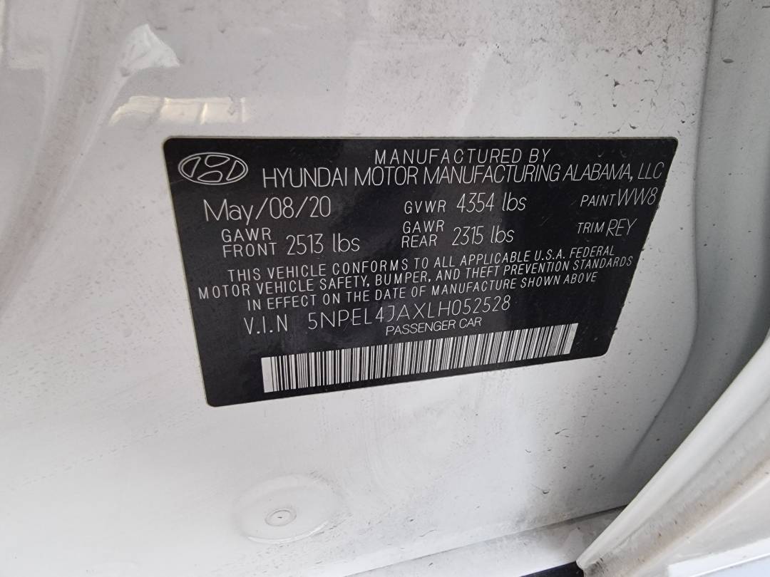 2020 HYUNDAI SONATA — 49247 Miles — Lot 052528 — Ind. 12 - Marhaba Auctions Used Cars - Image 9