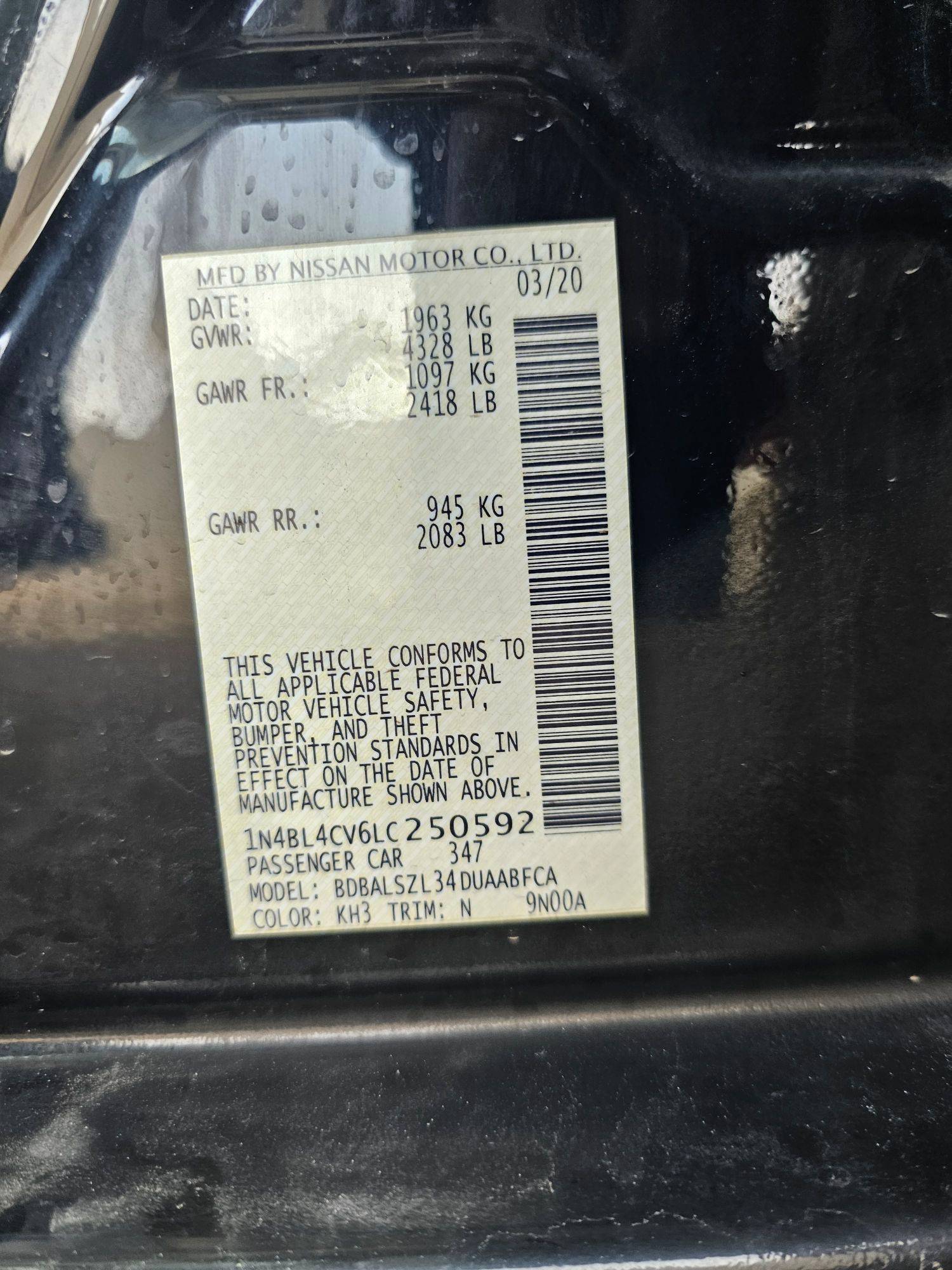 NISSAN ALTIMA 2020 - Marhaba Auction Used Cars - Image 10