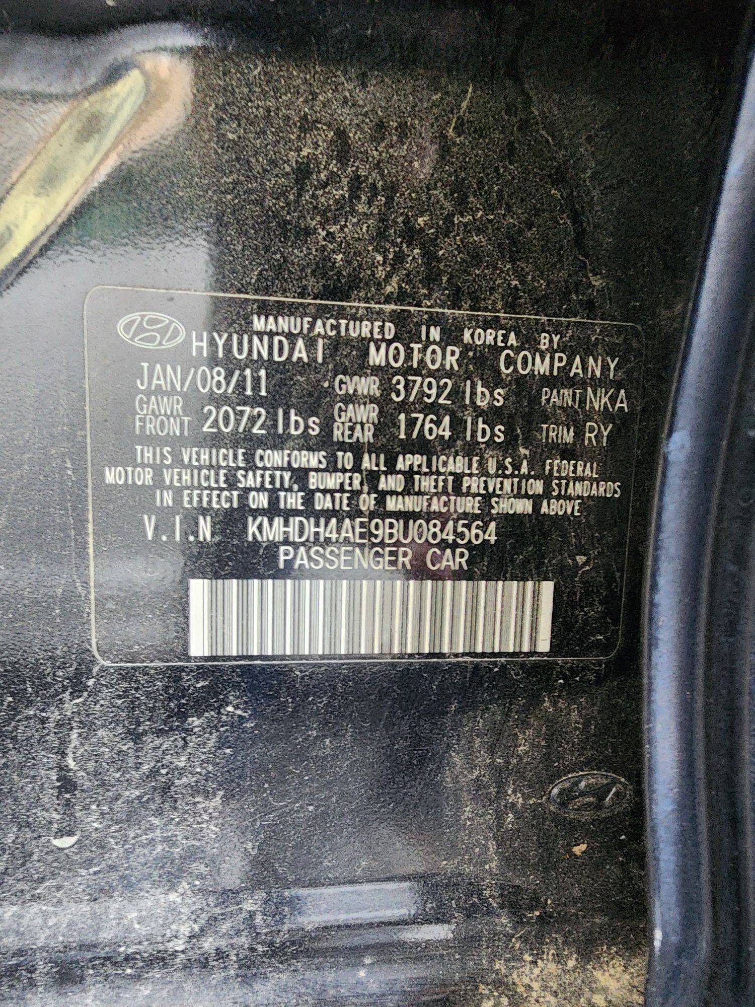 2011 HYUNDAI ELANTRA — 156317 Miles — Lot 39199916 — Souq - Marhaba Auctions Used Cars - Image 10