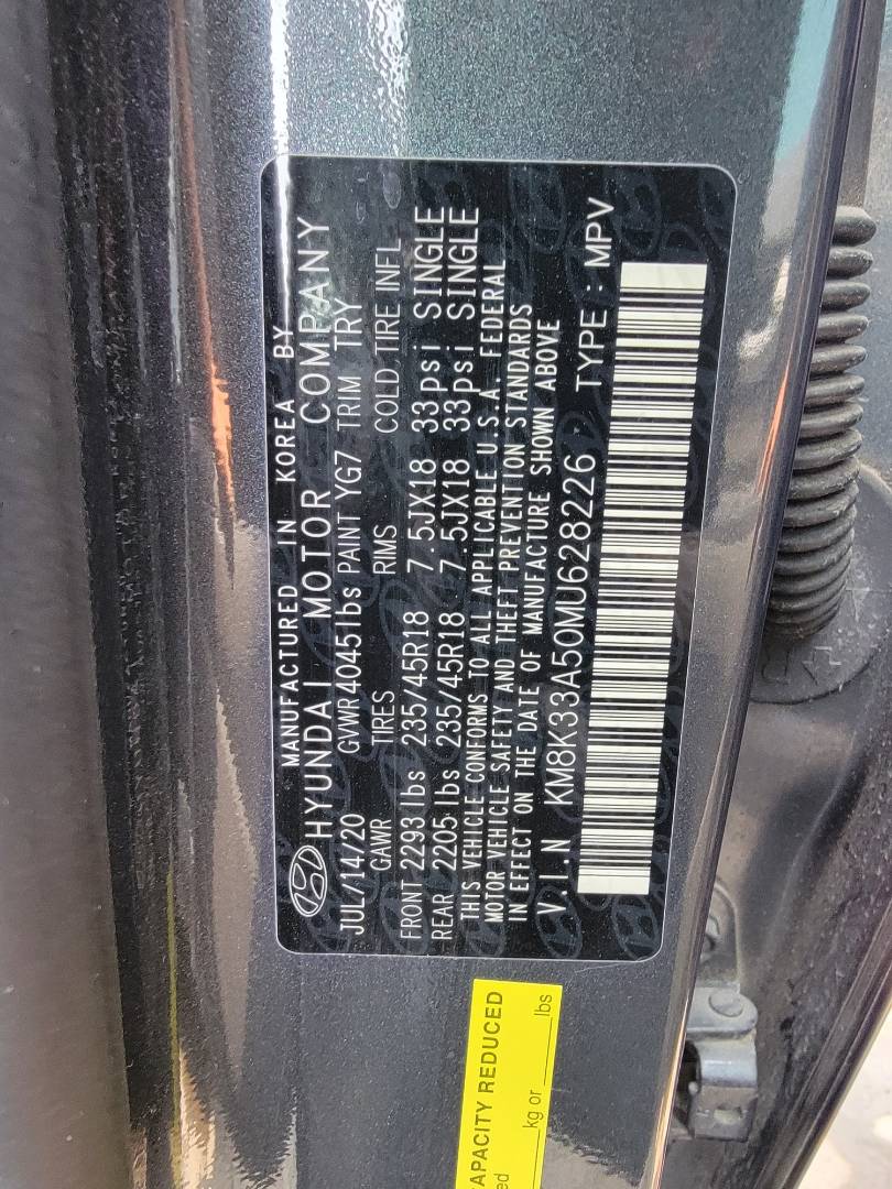 2021 HYUNDAI KONA — 81516 Miles — Lot MU628226 — Main - Marhaba Auctions Used Cars - Image 10