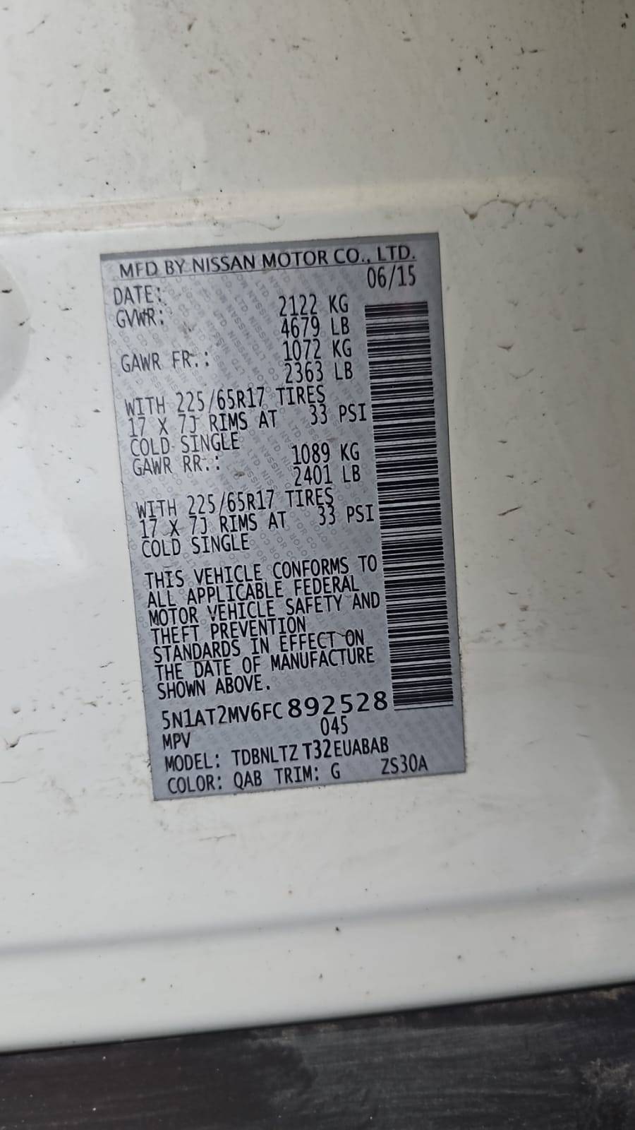 NISSAN ROGUE 2015 - Marhaba Auction Used Cars - Image 8