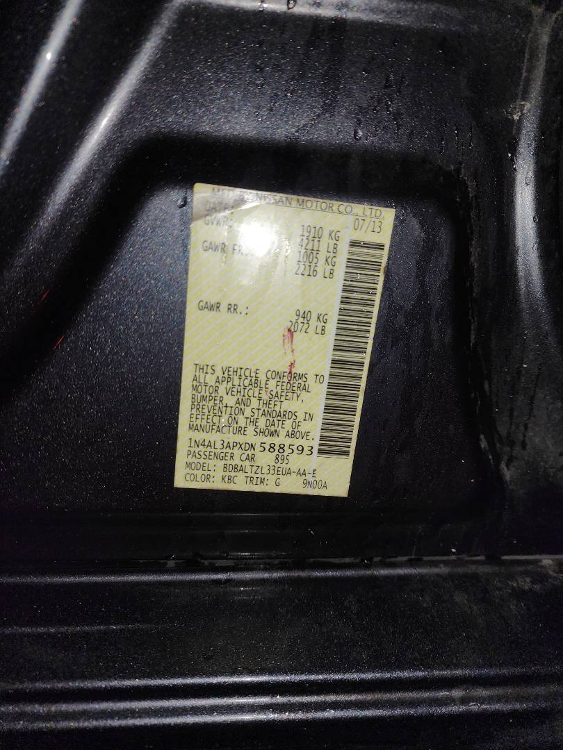 2013 NISSAN ALTIMA — 247691 Miles — Lot 74879333 - Marhaba Auctions Used Cars - Image 4