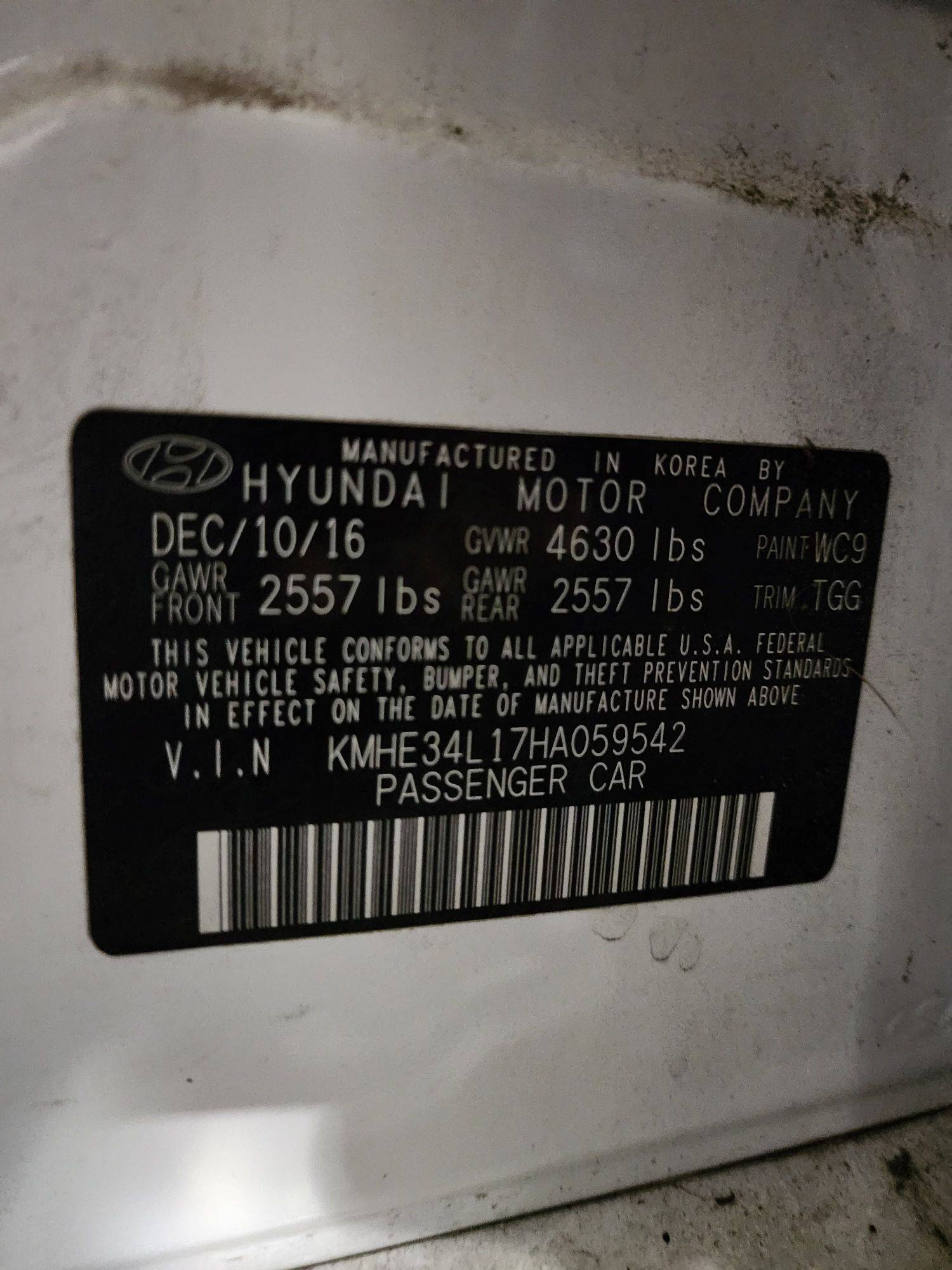 2017 HYUNDAI SONATA — 140958 Miles — Lot 39054761 — Souq - Marhaba Auctions Used Cars - Image 10