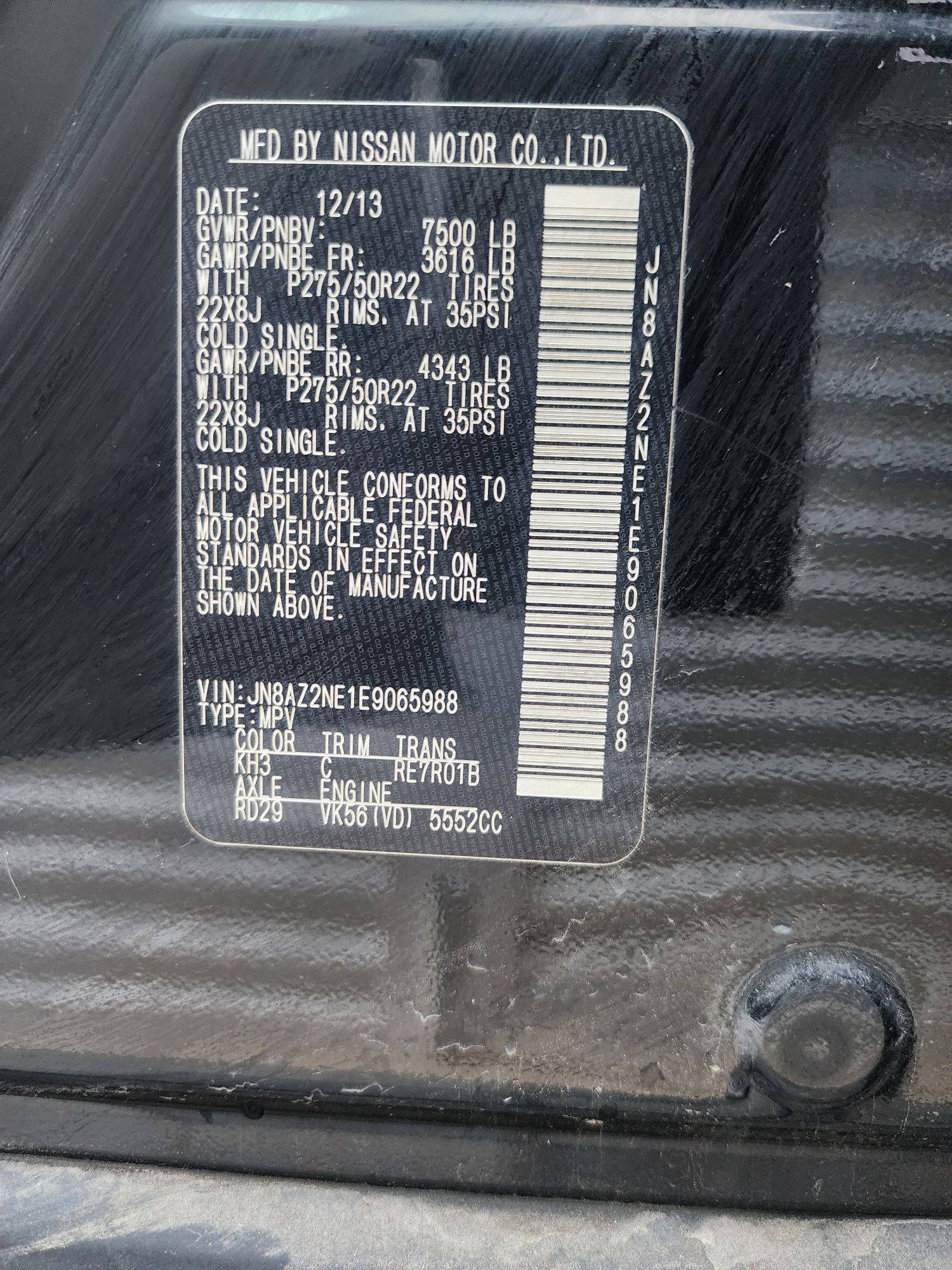 INFINITI QX80 2014 - Marhaba Auction Used Cars - Image 10