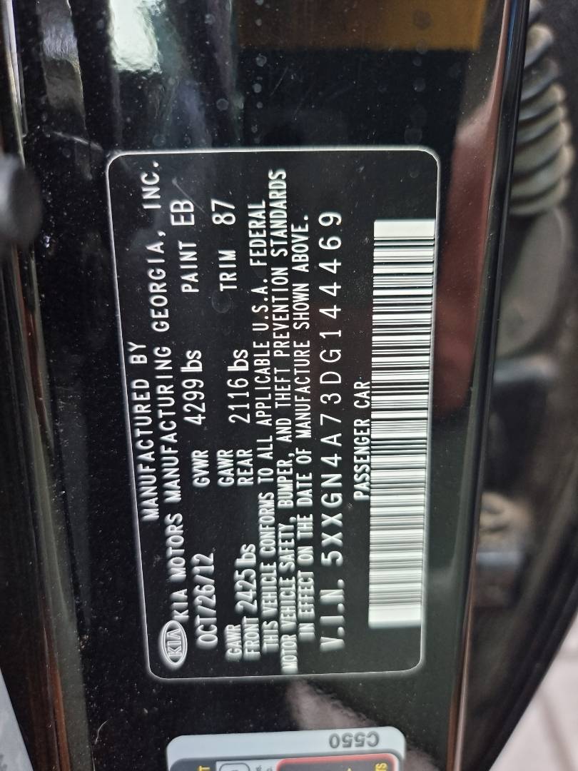 2013 KIA OPTIMA — 154259 Miles — Lot 215478 — Ind. 12 - Marhaba Auctions Used Cars - Image 9