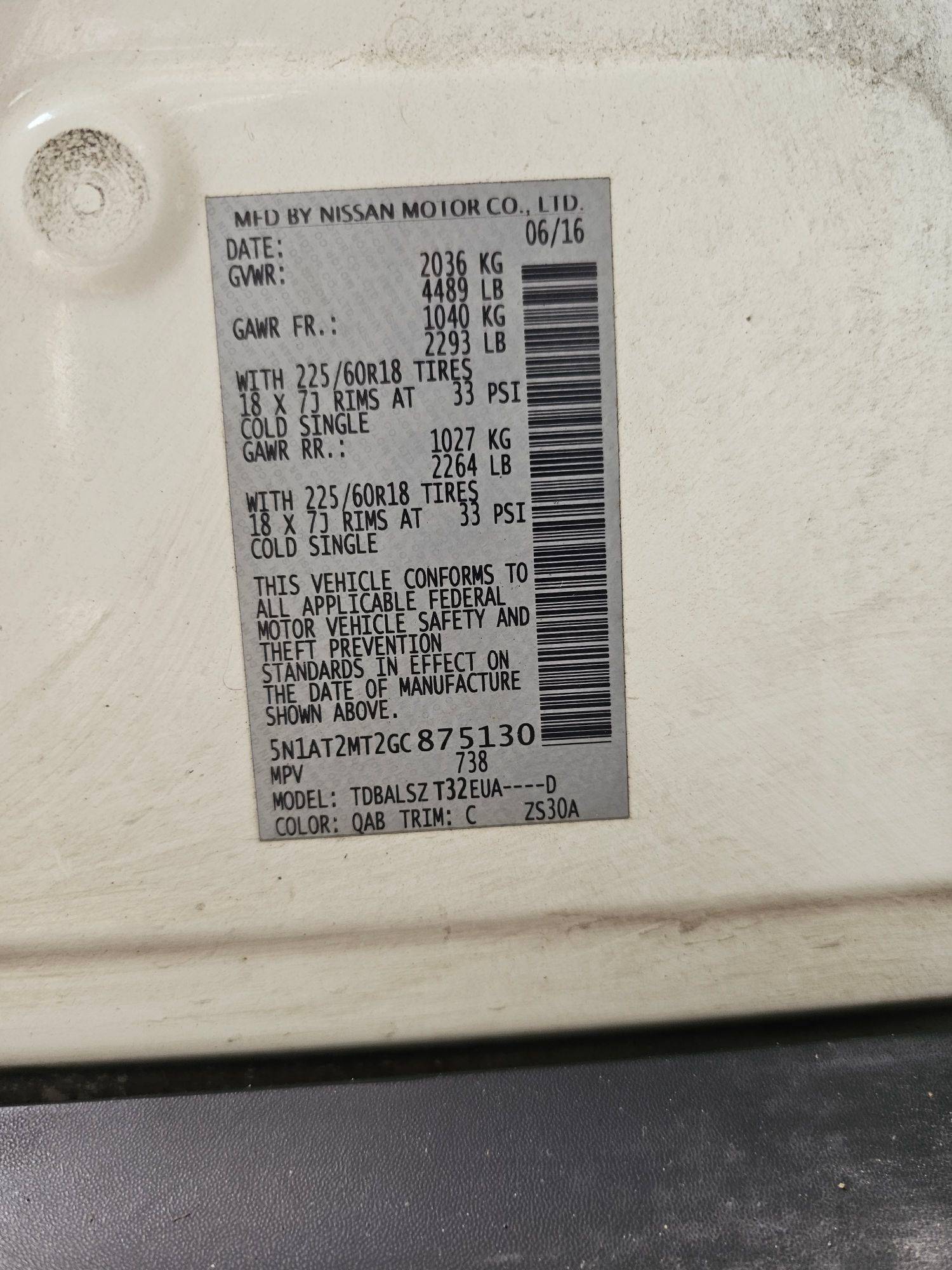 NISSAN ROGUE 2016 - Marhaba Auction Used Cars - Image 11