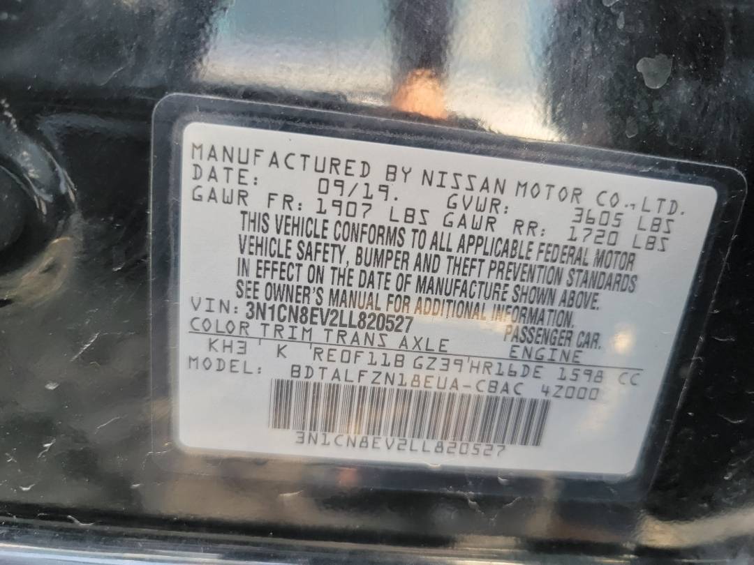 2020 NISSAN VERSA — 67097 Miles — Lot L820527 — Main - Marhaba Auctions Used Cars - Image 9