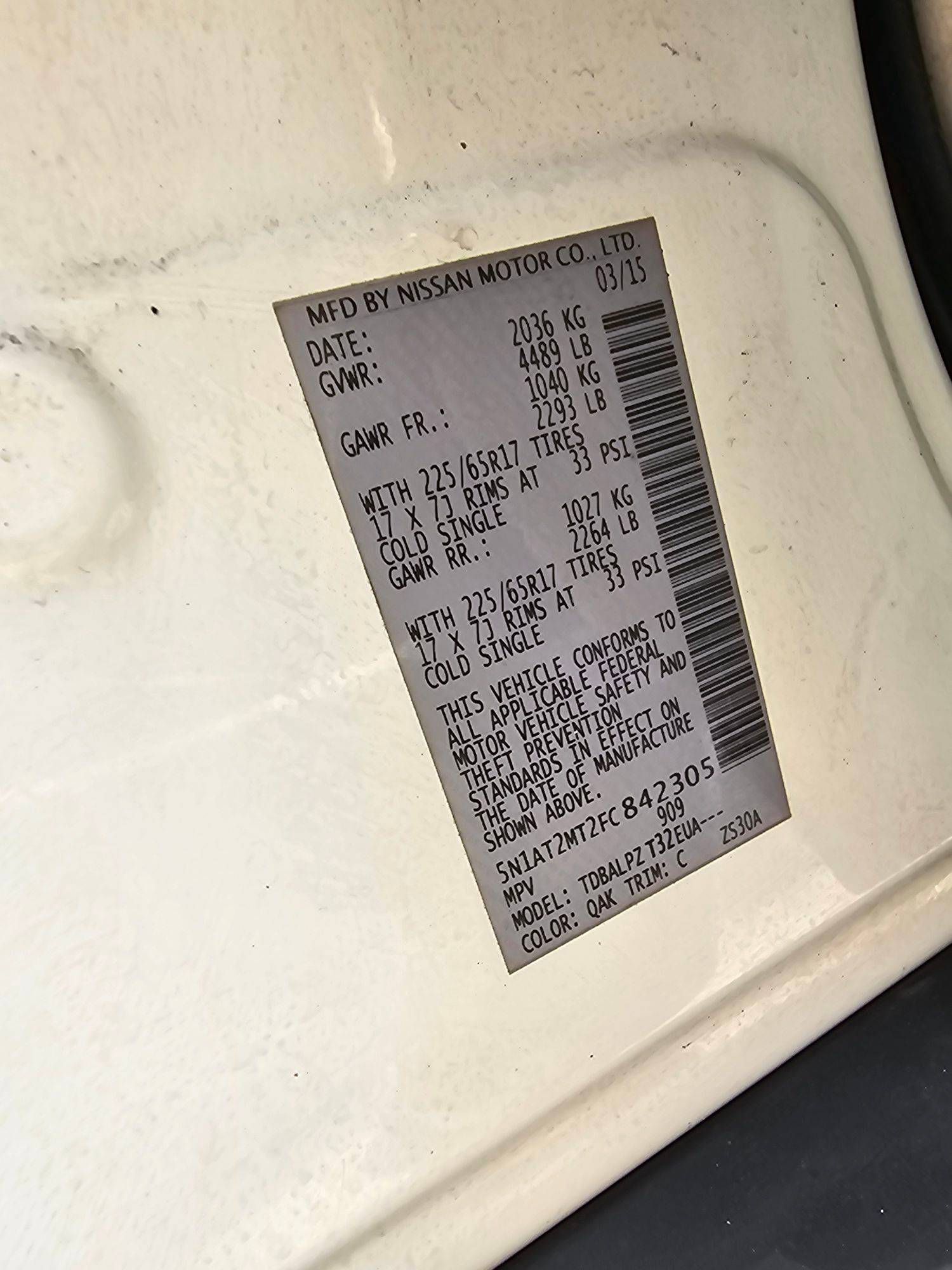 NISSAN ROGUE 2015 - Marhaba Auction Used Cars - Image 8