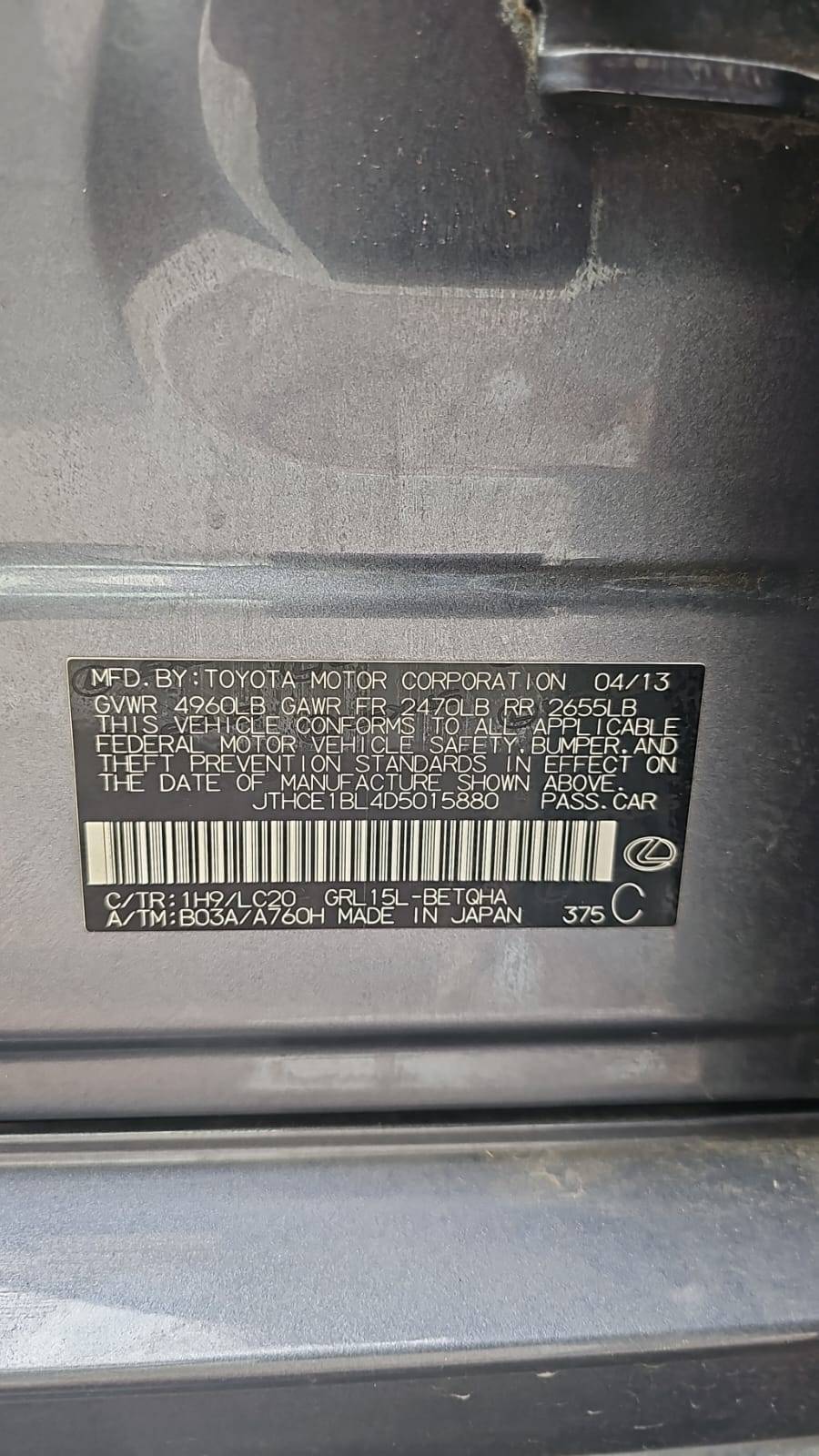 LEXUS GS 350 2013 - Marhaba Auction Used Cars - Image 5