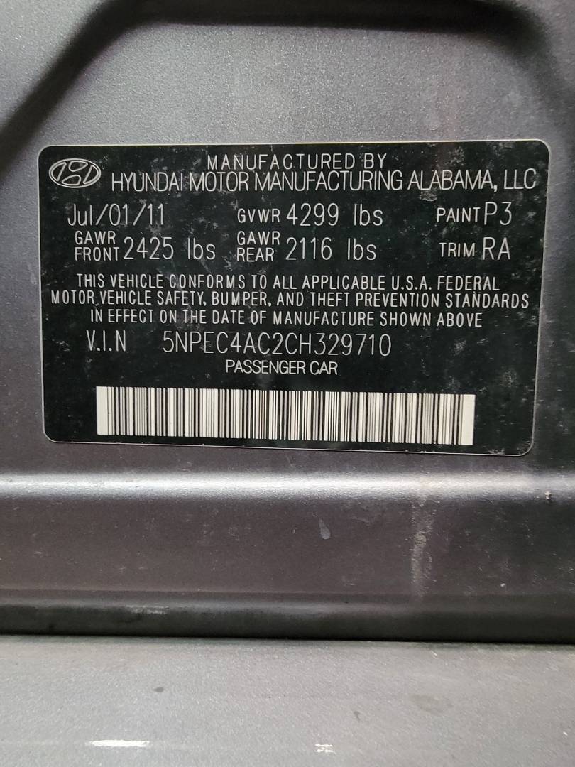 2012 HYUNDAI SONATA — 160355 Miles — Lot 38850386 — Main - Marhaba Auctions Used Cars - Image 10