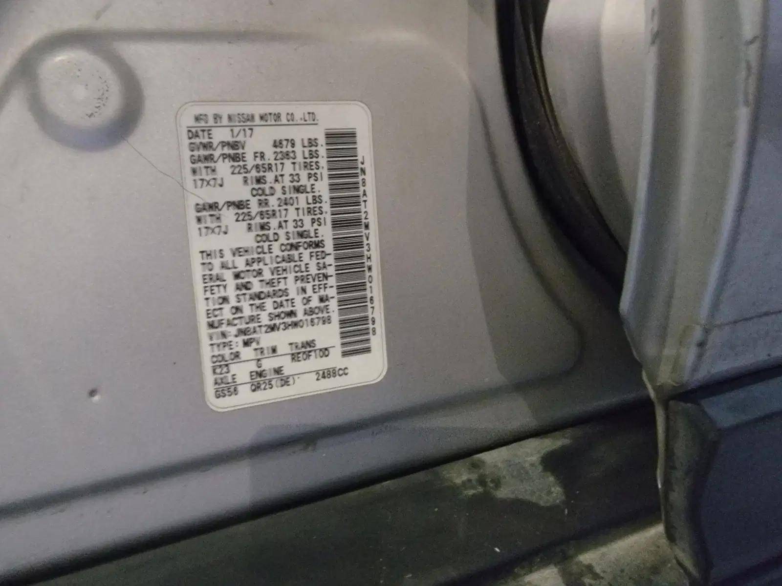 NISSAN ROGUE 2017 - Marhaba Auction Used Cars - Image 8