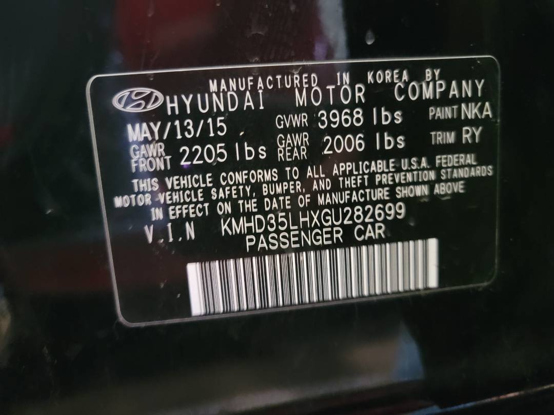 2016 HYUNDAI ELANTRA — 167038 Miles — Lot 38319935 — Souq - Marhaba Auctions Used Cars - Image 9