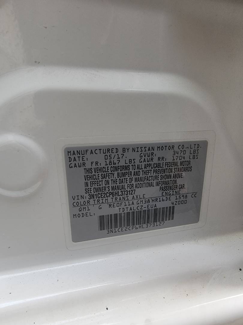 2017 NISSAN VERSA — 88720 Miles — Lot L373127 - Marhaba Auctions Used Cars - Image 9