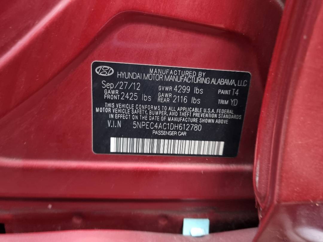 2013 HYUNDAI SONATA — 207768 Miles — Lot 612780 — Ind. 12 - Marhaba Auctions Used Cars - Image 11