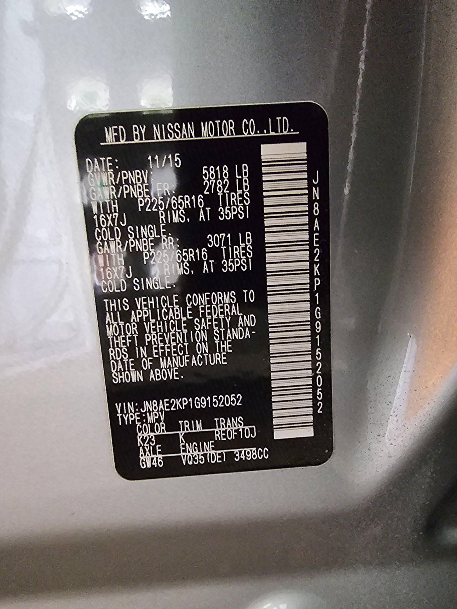 2016 NISSAN QUEST — 143812 Miles — Lot G9152052 — Main - Marhaba Auctions Used Cars - Image 10