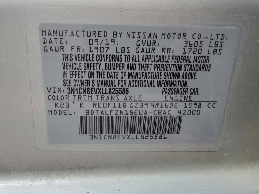 2020 NISSAN VERSA — 52461 Miles — Lot 825586 - Marhaba Auctions Used Cars - Image 10