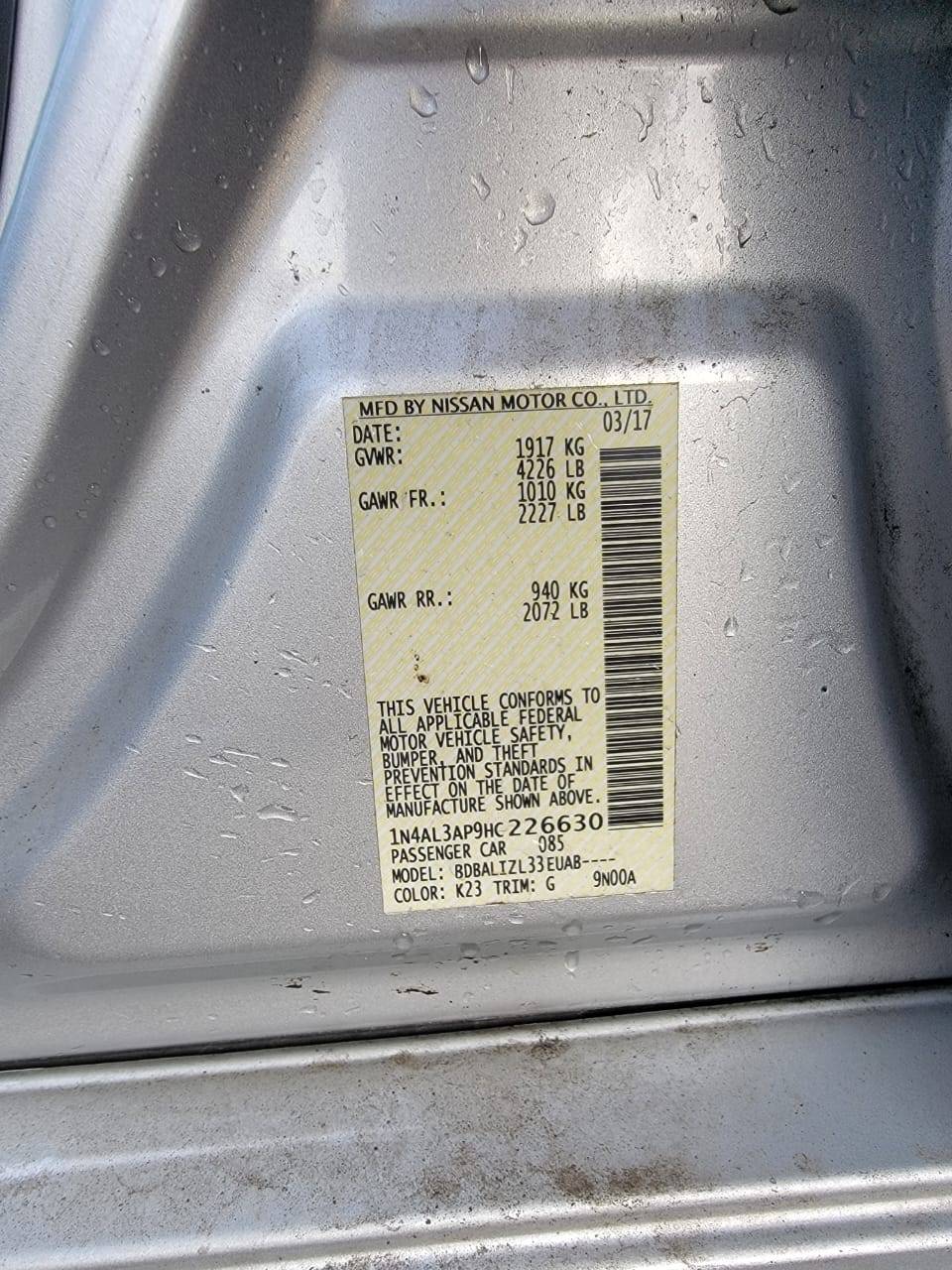 NISSAN ALTIMA 2017 - Marhaba Auction Used Cars - Image 8