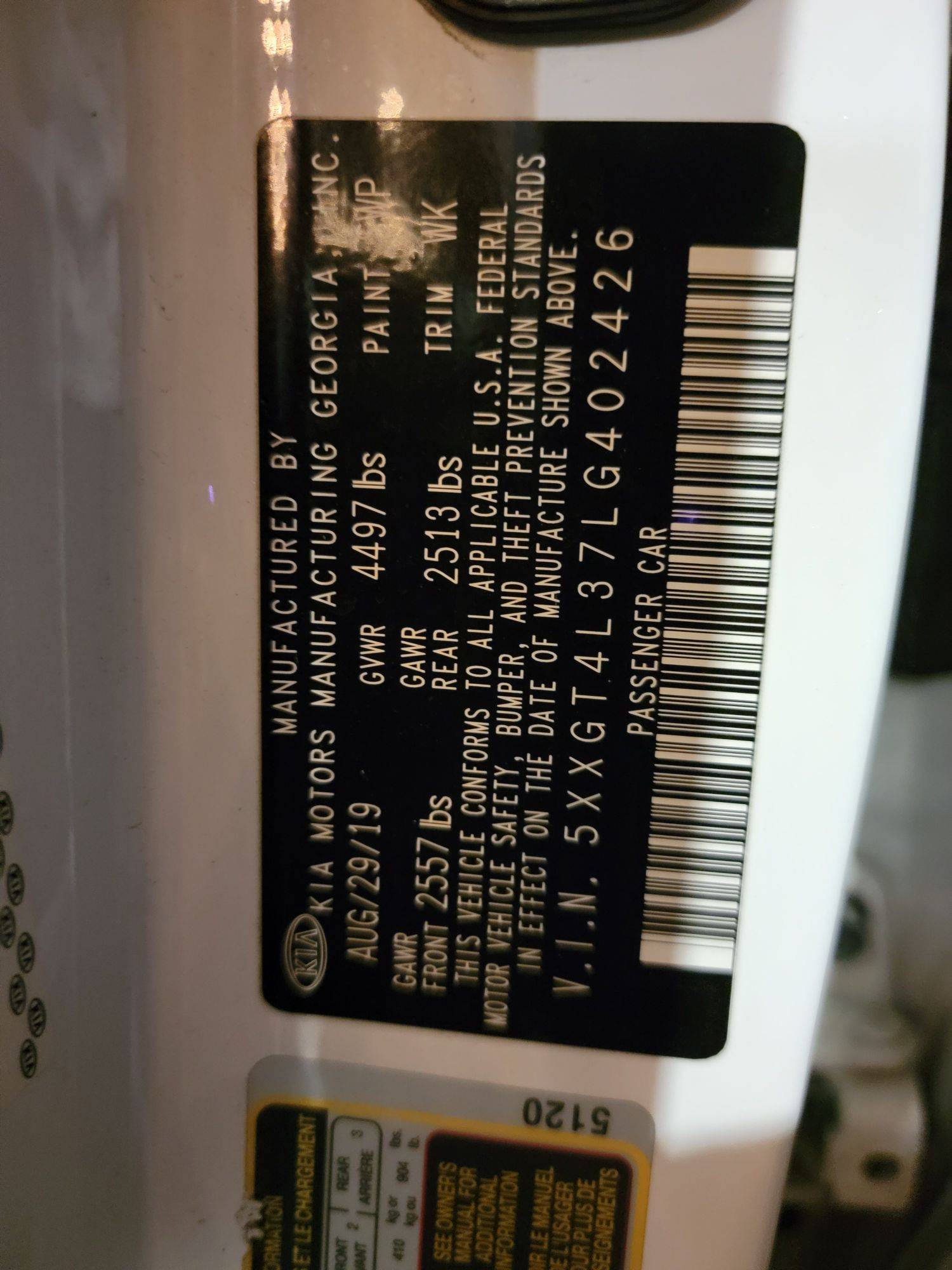 KIA OPTIMA 2020 - Marhaba Auction Used Cars - Image 9