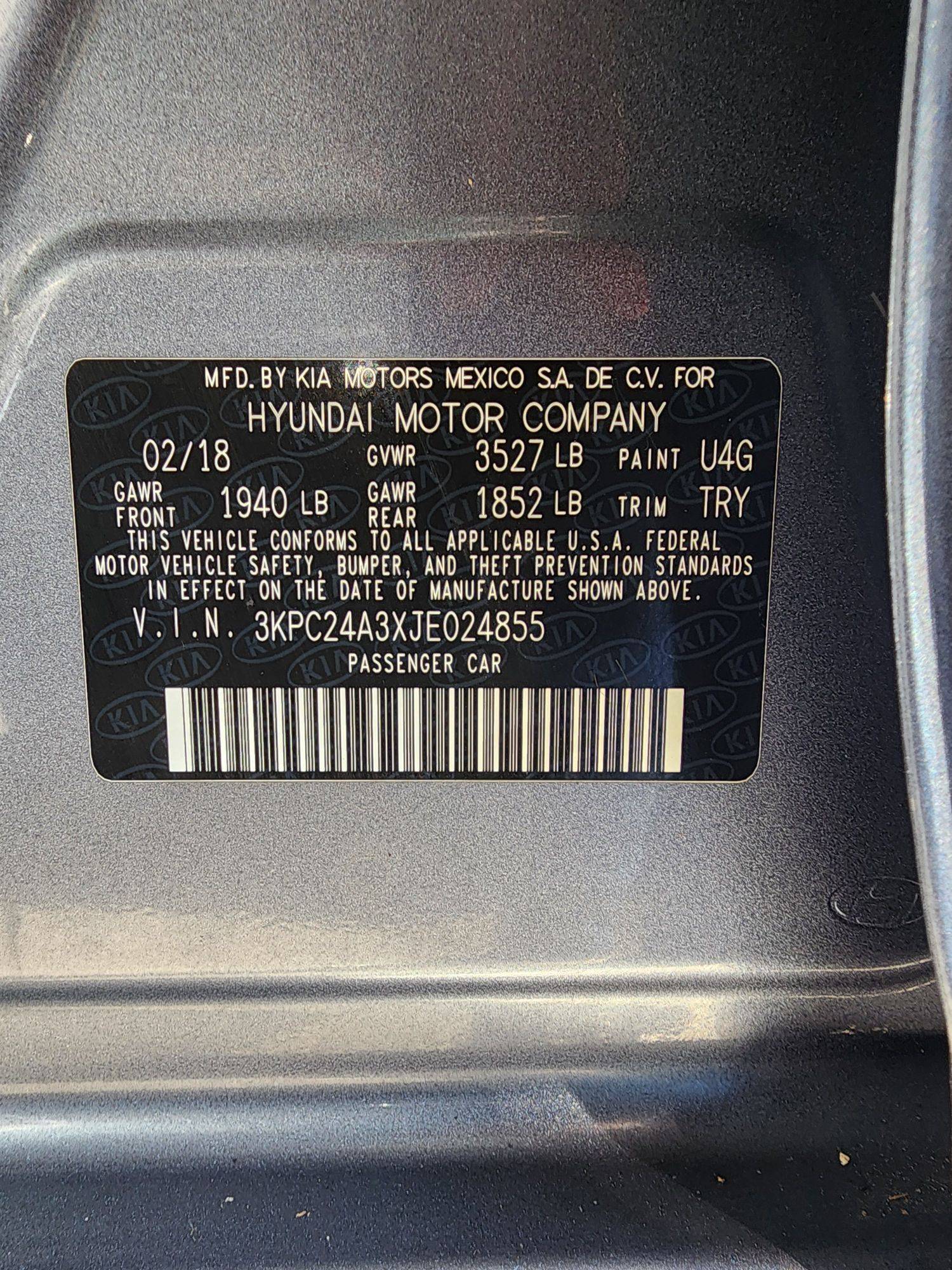 2018 HYUNDAI ACCENT — 178796 Miles — Lot 58086204 — Souq - Marhaba Auctions Used Cars - Image 9